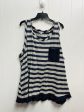 Tunic Sleeveless By White Birch In Blue & White, Size: 3x Online Hot Sale