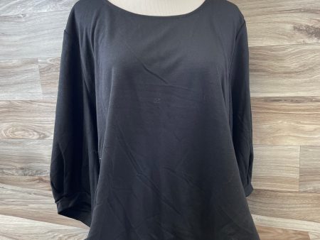 Top 3 4 Sleeve Basic By Eloquii In Black, Size: 3x For Sale