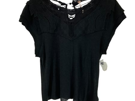 Top Short Sleeve Basic By Free People In Black, Size: M For Cheap