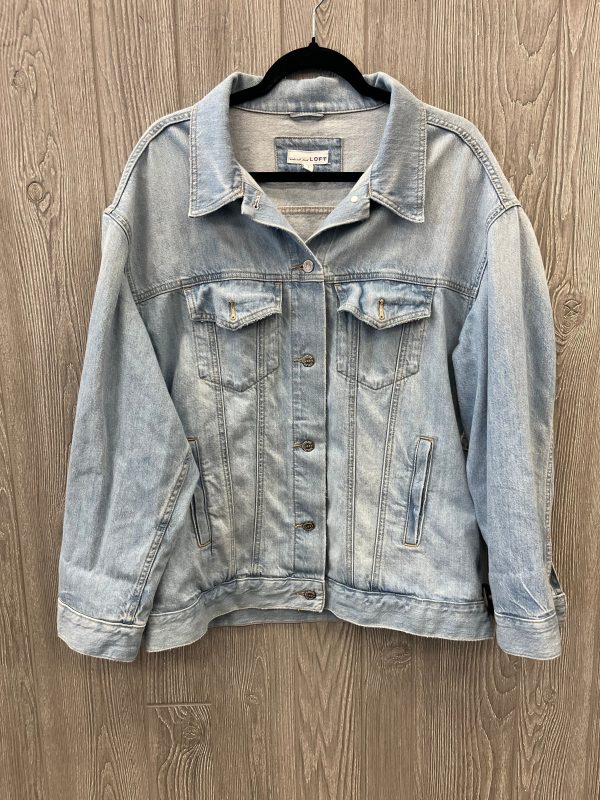 Jacket Denim By Loft In Blue Denim, Size: L Discount