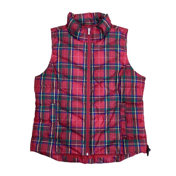 Vest Puffer & Quilted By Lands End In Plaid Pattern, Size: M For Discount