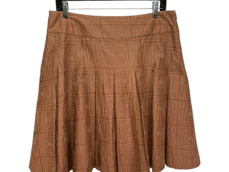 Embroidered Geometric Skirt Midi By Reiss In Brown, Size: 12 Online Sale