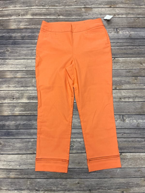 Pants Cropped By Chicos In Orange, Size: 8 Online Hot Sale