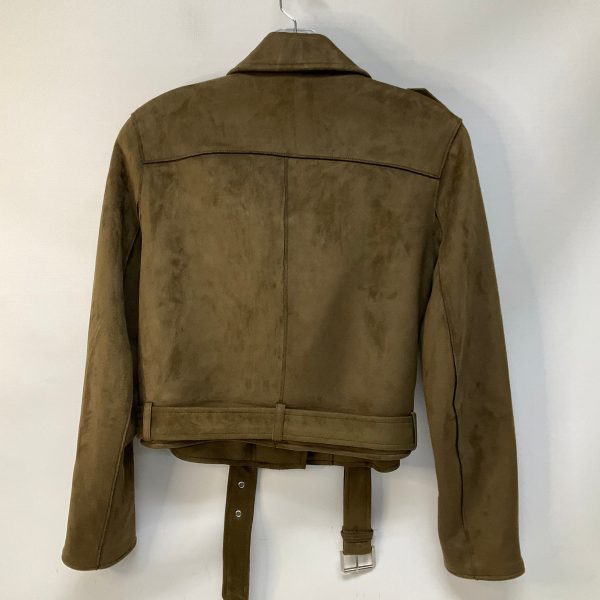 Jacket Moto By Zara Basic In Brown, Size: M Online