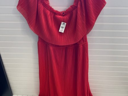 Dress Party Midi By Express In Red, Size: L For Cheap