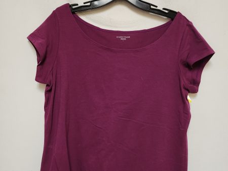 Top Short Sleeve Basic By Eileen Fisher In Purple, Size: L Online Hot Sale