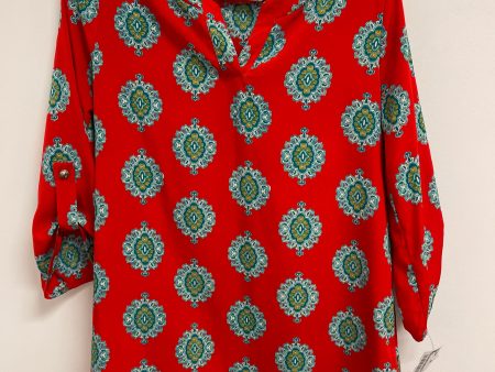 Tunic Long Sleeve By Peach Love Cream California In Red, Size: S Sale