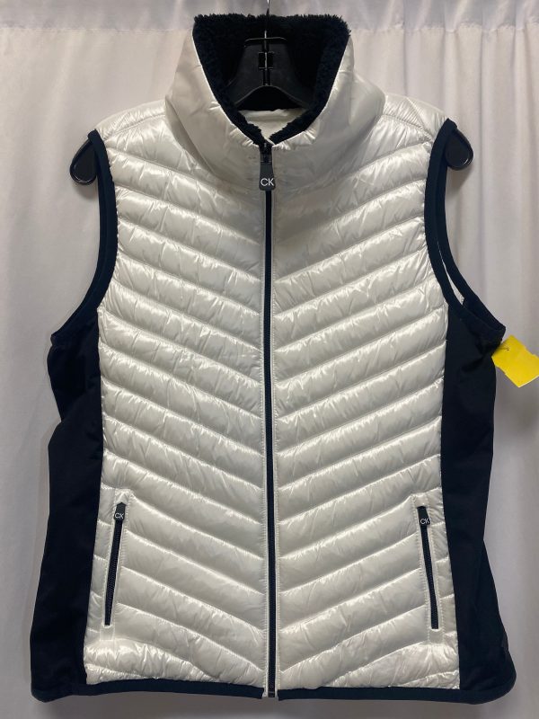 Vest Puffer & Quilted By Calvin Klein In White, Size: L Discount