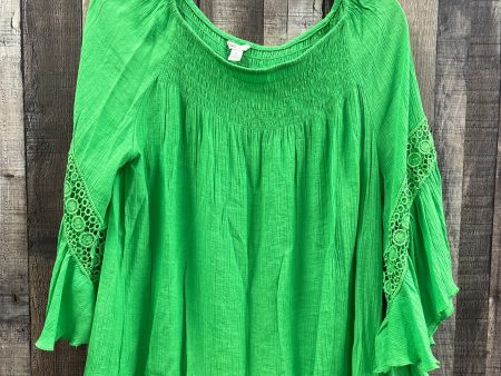 Top 3 4 Sleeve By Cato In Green, Size: L Hot on Sale