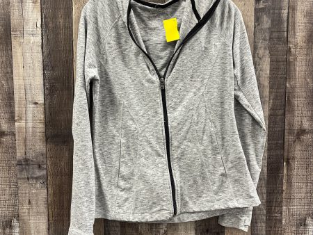 Athletic Top Long Sleeve Collar By Tek Gear In Grey, Size: M Online now