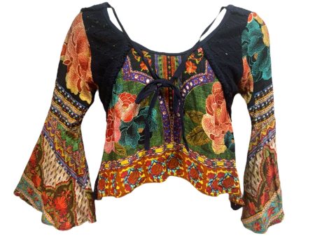 Floral Crochet Blouse By Farm Rio In Multi-colored, Size: S For Sale