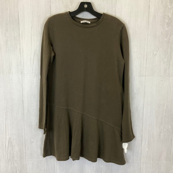 Tunic Long Sleeve By Zara In Brown, Size: M Sale