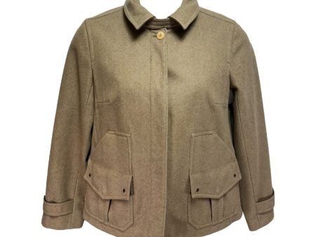 Jacket Wool By J. Crew In Taupe, Size: M on Sale