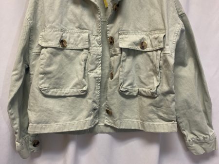 Jacket Denim By Zara In Green, Size: S For Cheap