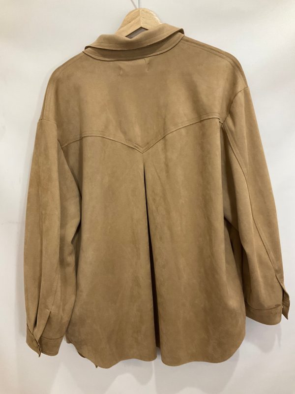 Jacket Shirt By Philosophy In Tan, Size: L Fashion