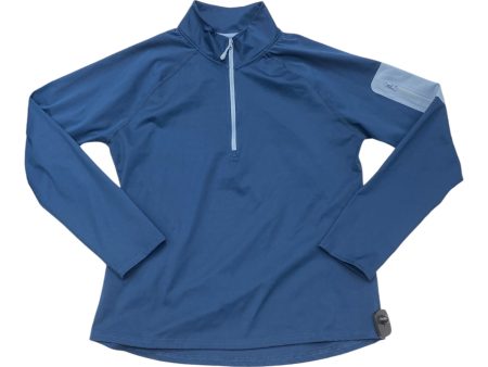 Athletic Top Long Sleeve Collar By Cmc In Blue, Size: L Online Sale