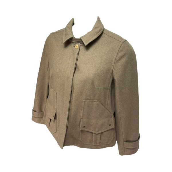 Jacket Wool By J. Crew In Taupe, Size: M on Sale