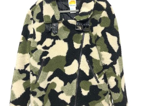 Jacket Faux Fur & Sherpa By C And C In Black & Green, Size: S Online