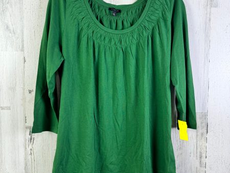 Top 3 4 Sleeve Basic By Talbots In Green, Size: Xl Cheap