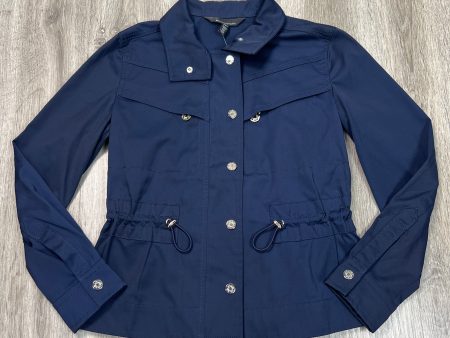 Jacket Moto By White House Black Market In Blue, Size: Xxs Hot on Sale