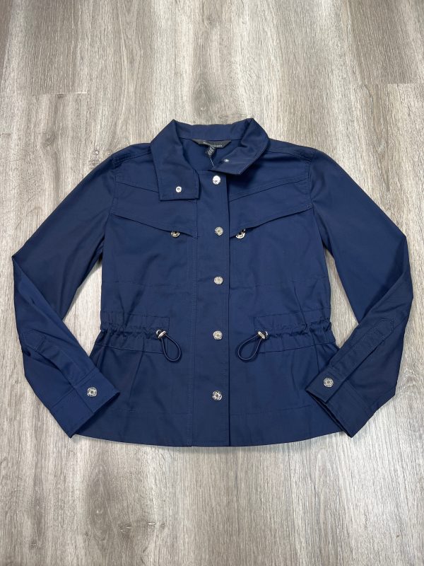 Jacket Moto By White House Black Market In Blue, Size: Xxs Hot on Sale