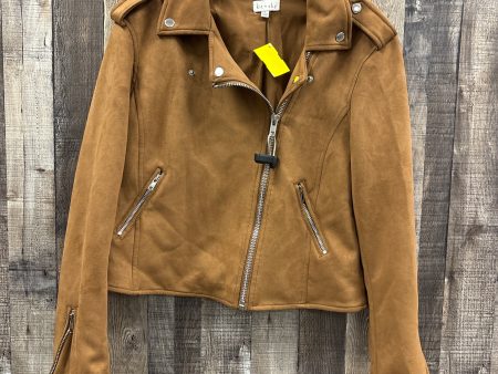 Jacket Moto By Cme In Tan, Size: L Online Hot Sale