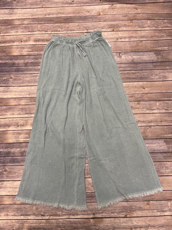 Pants Wide Leg By Cme In Green, Size: L For Cheap