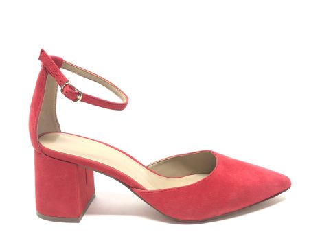 Shoes Heels Block By Ann Taylor In Red, Size: 8 Online