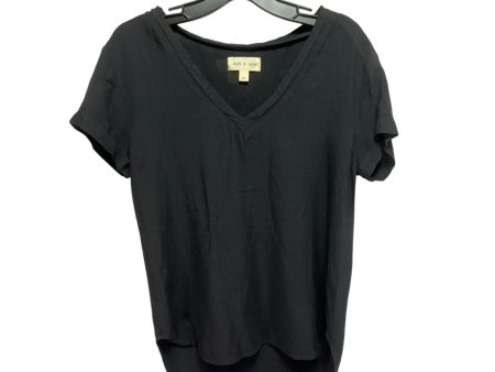 V-Neck Top Short Sleeve By Cloth & Stone In Black, Size: Xs For Cheap