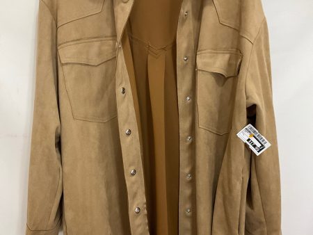 Jacket Shirt By Philosophy In Tan, Size: L Fashion