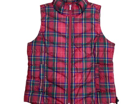 Vest Puffer & Quilted By Lands End In Plaid Pattern, Size: M For Discount