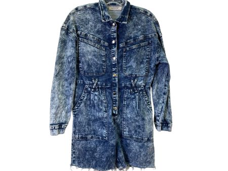 Romper By Mebon In Blue Denim, Size:S Hot on Sale