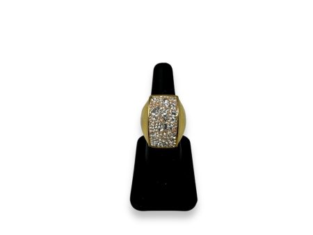 White Cubic Zirconia Gold Over Sterling Silver Ring By Vanna K, Size: 6 For Cheap